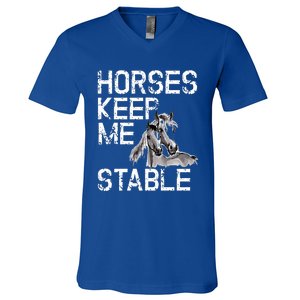 Funny Horse Horseback Riding Cool Gift Mom V-Neck T-Shirt