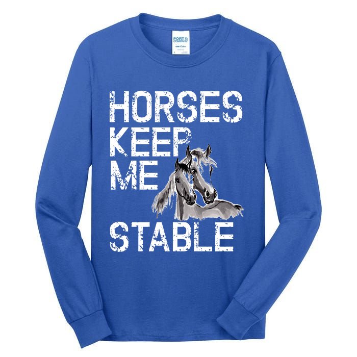 Funny Horse Horseback Riding Cool Gift Mom Tall Long Sleeve T-Shirt