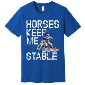 Funny Horse Horseback Riding Cool Gift Mom Premium T-Shirt