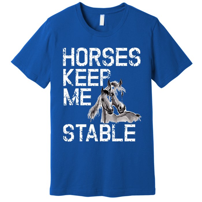 Funny Horse Horseback Riding Cool Gift Mom Premium T-Shirt