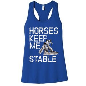 Funny Horse Horseback Riding Cool Gift Mom Women's Racerback Tank