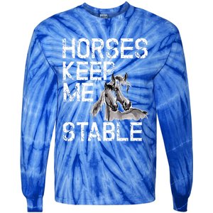 Funny Horse Horseback Riding Cool Gift Mom Tie-Dye Long Sleeve Shirt