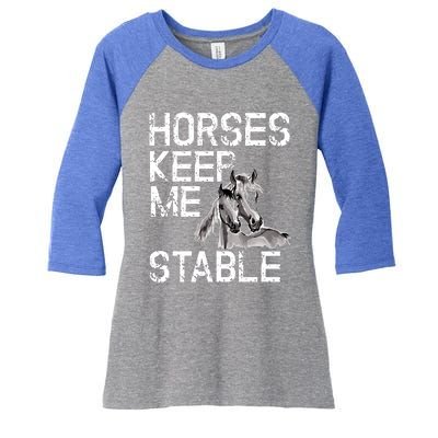 Funny Horse Horseback Riding Cool Gift Mom Women's Tri-Blend 3/4-Sleeve Raglan Shirt