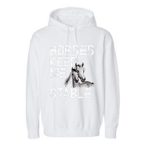 Funny Horse Horseback Riding Cool Gift Mom Garment-Dyed Fleece Hoodie