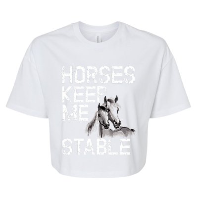 Funny Horse Horseback Riding Cool Gift Mom Bella+Canvas Jersey Crop Tee