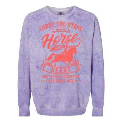 Funny Horse  Horse Gift Colorblast Crewneck Sweatshirt