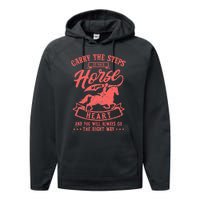 Funny Horse  Horse Gift Performance Fleece Hoodie