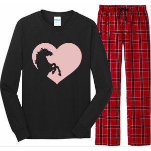 Funny Horse Horseback Riding Equestrian Design Horse Mom Gift Long Sleeve Pajama Set