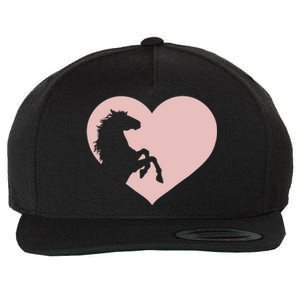 Funny Horse Horseback Riding Equestrian Design Horse Mom Gift Wool Snapback Cap