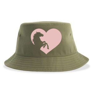 Funny Horse Horseback Riding Equestrian Design Horse Mom Gift Sustainable Bucket Hat