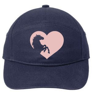 Funny Horse Horseback Riding Equestrian Design Horse Mom Gift 7-Panel Snapback Hat