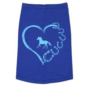 Funny Horseshoe Heart Cute Horse Mom Horseback Riding Gift Doggie Tank