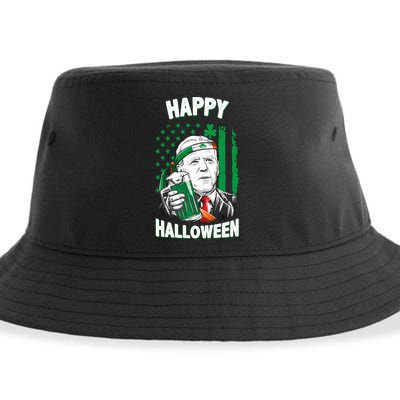 Funny Happy Halloween Joe Biden St Patrick's Day Sustainable Bucket Hat