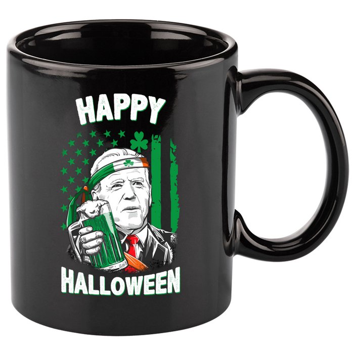 Funny Happy Halloween Joe Biden St Patrick's Day 11oz C Handle Ceramic Mug