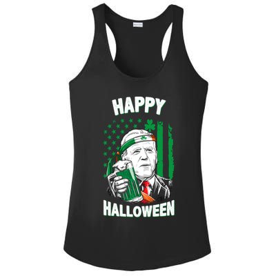 Funny Happy Halloween Joe Biden St Patrick's Day Ladies PosiCharge Competitor Racerback Tank