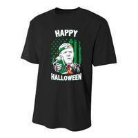 Funny Happy Halloween Joe Biden St Patrick's Day Youth Performance Sprint T-Shirt