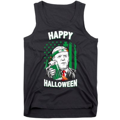 Funny Happy Halloween Joe Biden St Patrick's Day Tank Top