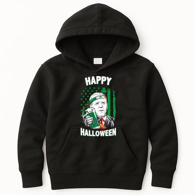 Funny Happy Halloween Joe Biden St Patrick's Day Kids Hoodie