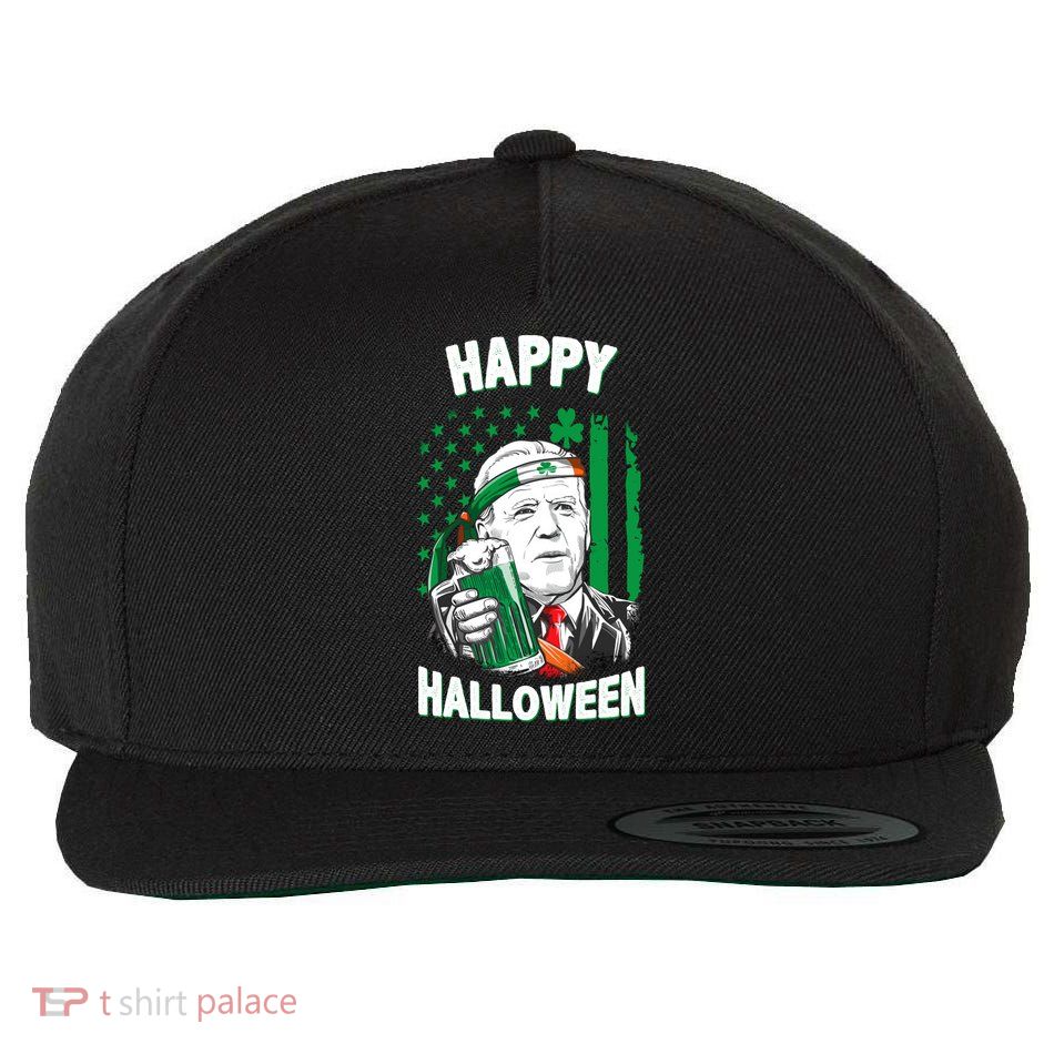 Funny Happy Halloween Joe Biden St Patrick's Day Wool Snapback Cap