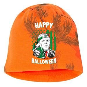 Funny Happy Halloween Joe Biden St Patrick's Day Kati - Camo Knit Beanie