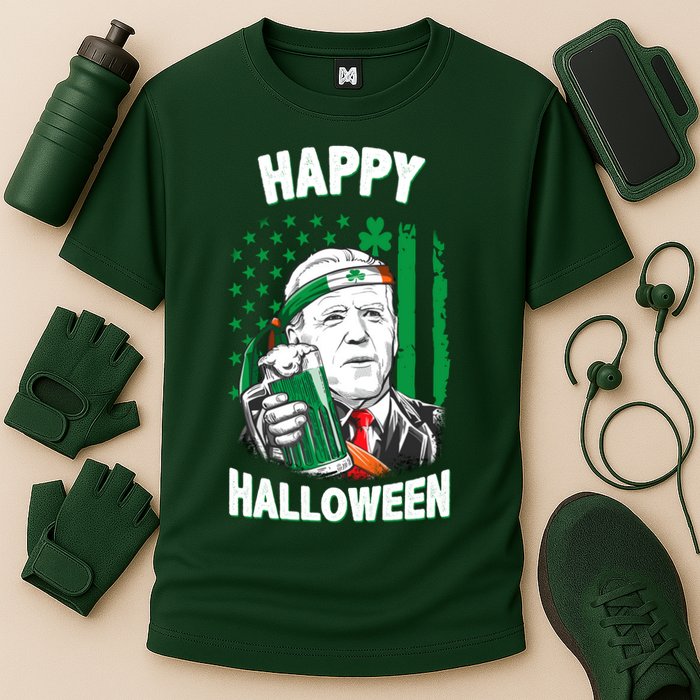 Funny Happy Halloween Joe Biden St Patrick's Day Performance Shirt