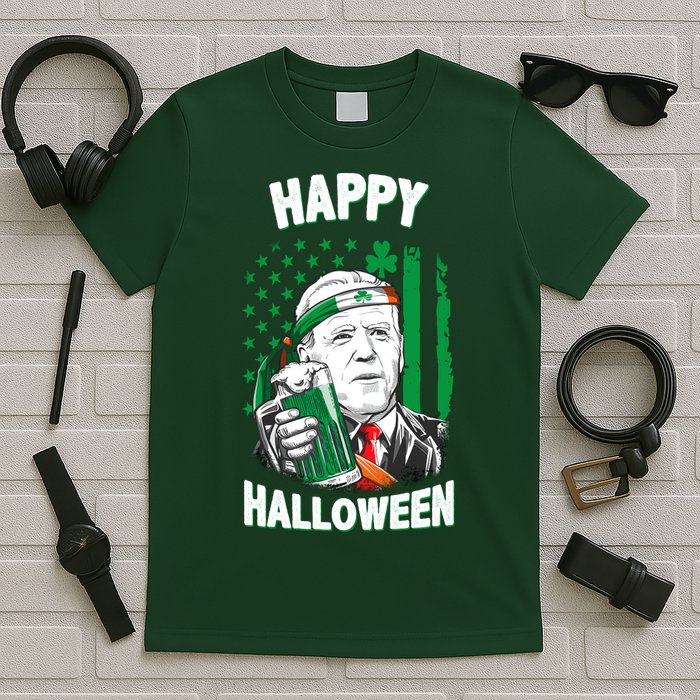 Funny Happy Halloween Joe Biden St Patrick's Day T-Shirt