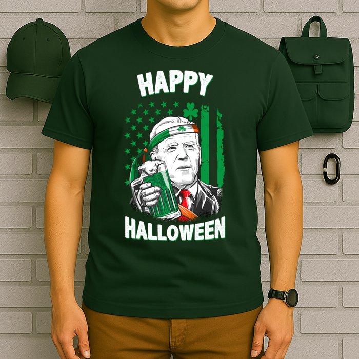 Funny Happy Halloween Joe Biden St Patrick's Day T-Shirt