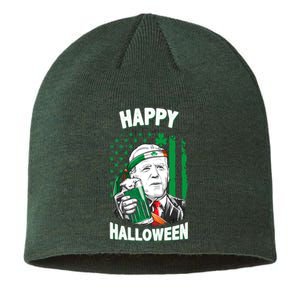 Funny Happy Halloween Joe Biden St Patrick's Day Sustainable Beanie