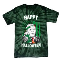 Funny Happy Halloween Joe Biden St Patrick's Day Tie-Dye T-Shirt