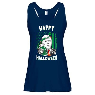 Funny Happy Halloween Joe Biden St Patrick's Day Ladies Essential Flowy Tank