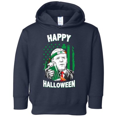 Funny Happy Halloween Joe Biden St Patrick's Day Toddler Hoodie