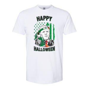 Funny Happy Halloween Joe Biden St Patrick's Day Softstyle CVC T-Shirt