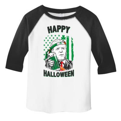 Funny Happy Halloween Joe Biden St Patrick's Day Toddler Fine Jersey T-Shirt