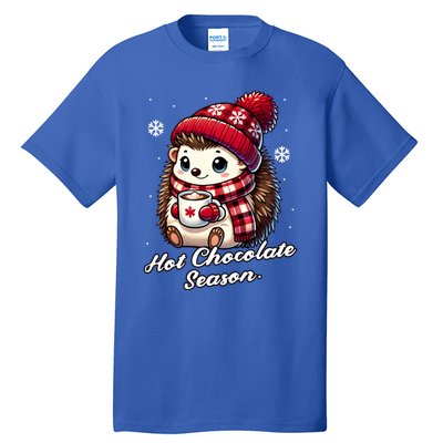 Funny Hedgehog Hot Choco Scarf Merry Christmas Mom Dad Great Gift Tall T-Shirt