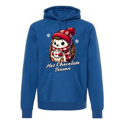 Funny Hedgehog Hot Choco Scarf Merry Christmas Mom Dad Great Gift Premium Hoodie