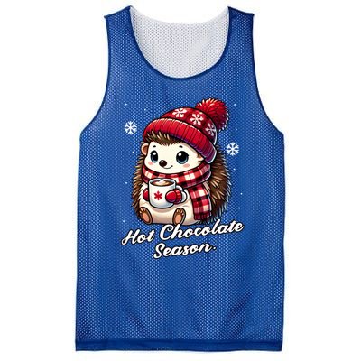 Funny Hedgehog Hot Choco Scarf Merry Christmas Mom Dad Great Gift Mesh Reversible Basketball Jersey Tank