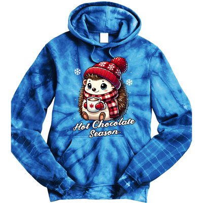 Funny Hedgehog Hot Choco Scarf Merry Christmas Mom Dad Great Gift Tie Dye Hoodie