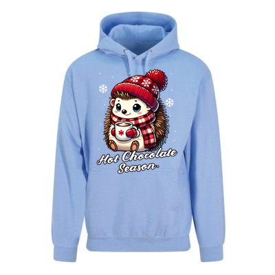 Funny Hedgehog Hot Choco Scarf Merry Christmas Mom Dad Great Gift Unisex Surf Hoodie