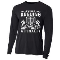 Funny Hockey Hockey Player Arguing Gift Cooling Performance Long Sleeve Crew