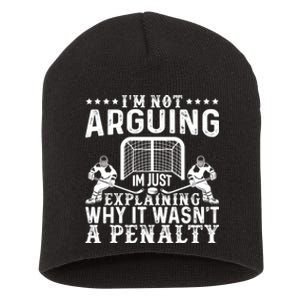 Funny Hockey Hockey Player Arguing Gift Short Acrylic Beanie