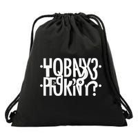 Funny Horny Hidden Message Horny? Secret Message Drawstring Bag