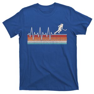 Field Hockey Heartbeat Retro Hockey Gift T-Shirt