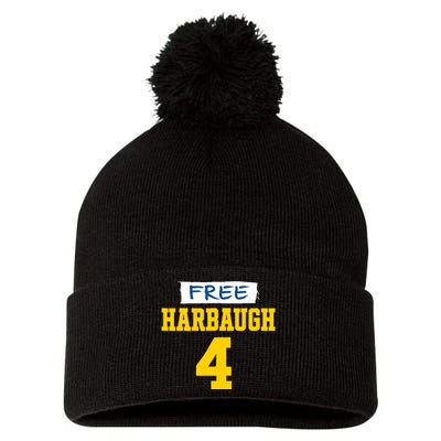 Free HarbaughFree Harbaugh Pom Pom 12in Knit Beanie