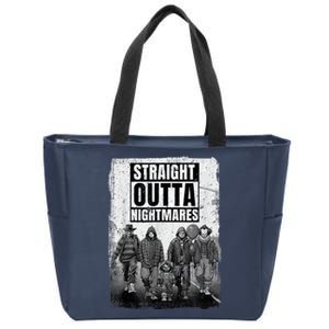 Funny Horror Halloween Scary Straight Outta Nightmares Zip Tote Bag