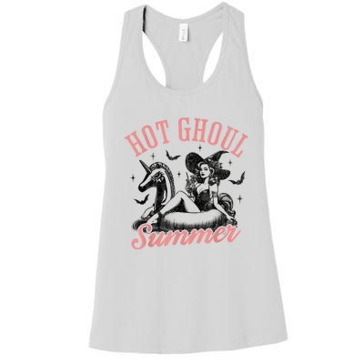 Funny Halloween Hot Ghoul Summer Summerween Women's Racerback Tank