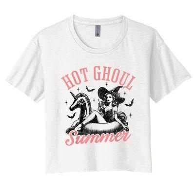 Funny Halloween Hot Ghoul Summer Summerween Women's Crop Top Tee