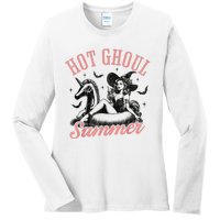 Funny Halloween Hot Ghoul Summer Summerween Ladies Long Sleeve Shirt