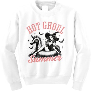 Funny Halloween Hot Ghoul Summer Summerween Kids Sweatshirt