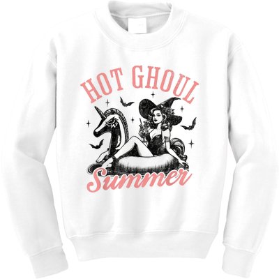 Funny Halloween Hot Ghoul Summer Summerween Kids Sweatshirt