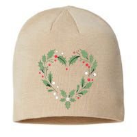 Festive Holly Heart Christmas Decoration Sustainable Beanie